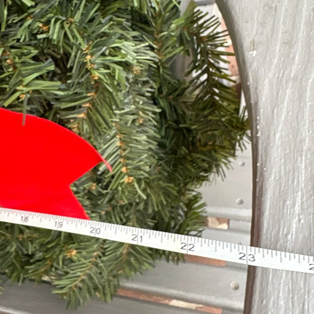 Holiday Evergreen Wreath with Red Bow